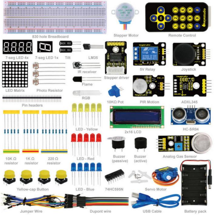 [KS0074] keyestudio advanced study kit for Arduino Starter (Arduino main board not included)