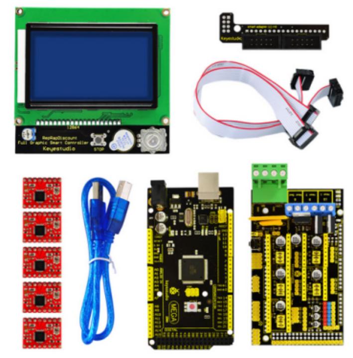 [KS0090] Keyestudio 3D Printer Kit for Arduino includes RAMPS 1.4 +Mega 2560 +5x A4988 + LCD 12864 Controller