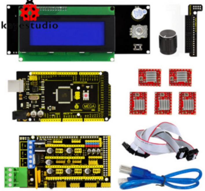 [KS0091] Keyestudio 3D Printer Kit for Arduino RAMPS 1.4 + Mega 2560 + 5x A4988 + LCD 2004 Controller