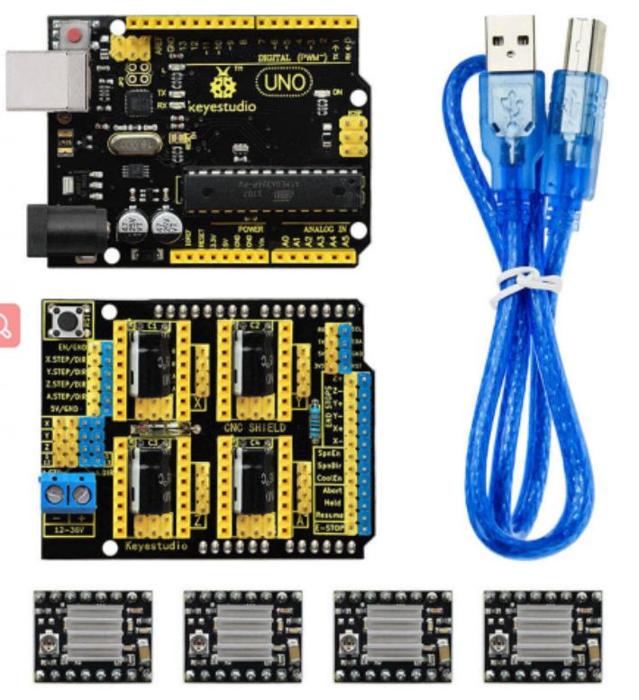 [KS0095] Arduino CNC kit / CNC Shield V3.0 + uno R3+4pcs a4988 driver / GRBL compatible