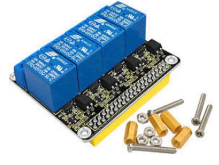 [KS0212] keyestudio RPI 4channel-Relay Shield for Raspberry Pi