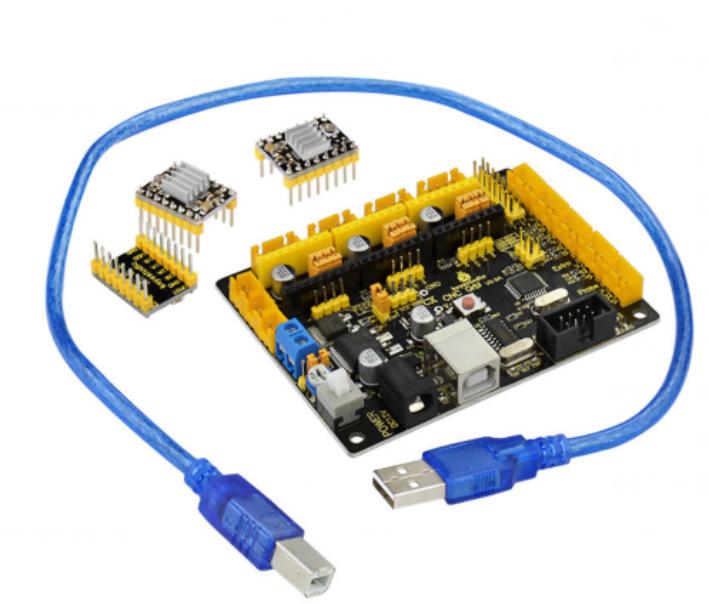 [KS0311] Keyestudio CNC V0.9A board+3pcs 4988 Driver W/Heat Sink + USB cable for arduino