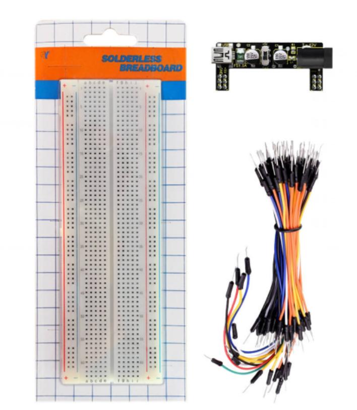 [KS0312] Keyestudio Breadboard Power Module+830- Hole Solderless Breadboard+65 Jumper Wires Package