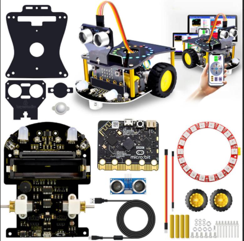 [KS4019] keyestudio Micro：bit mini smart robot car kit (with microbit board）