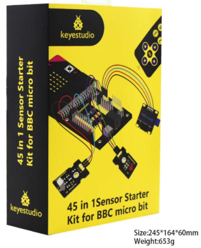 [KS4010] Keyestudio 45 in 1 Sensor Starter Kit including micro bit board
