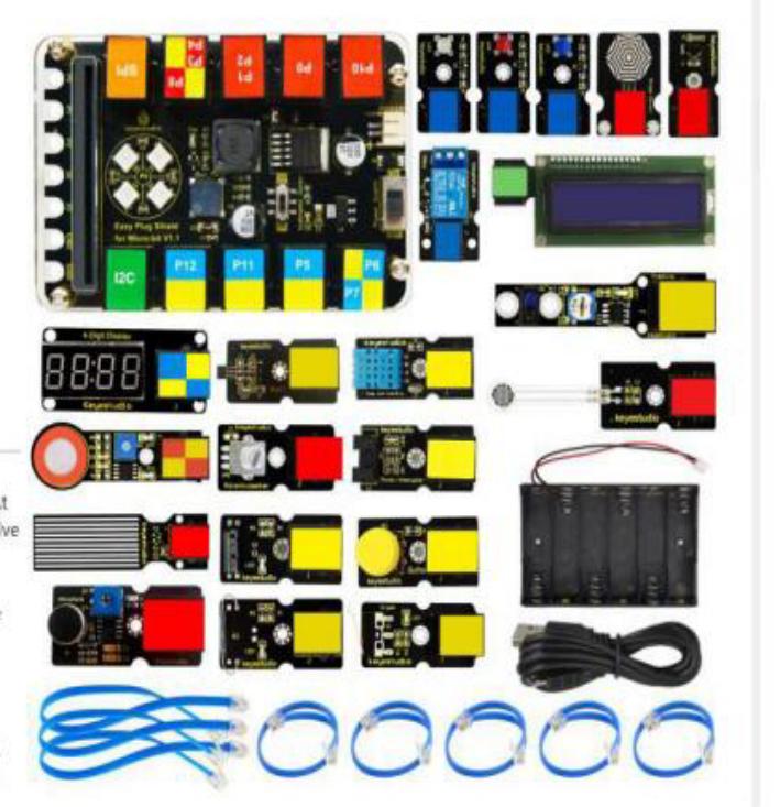 [KS4021] Keyestudio EASY PLUG Super Starter Kit For BBC micro：bit 含 主板