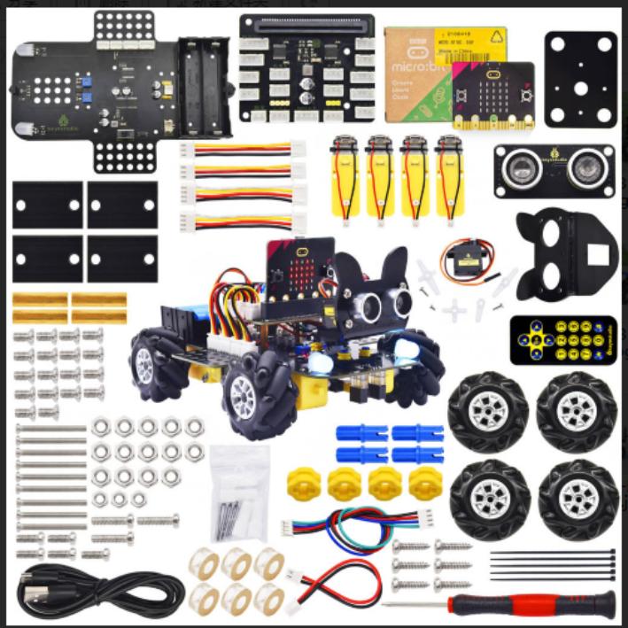 [KS4031] Keyestudio 4WD Meca num Robot Car（with microbit board）