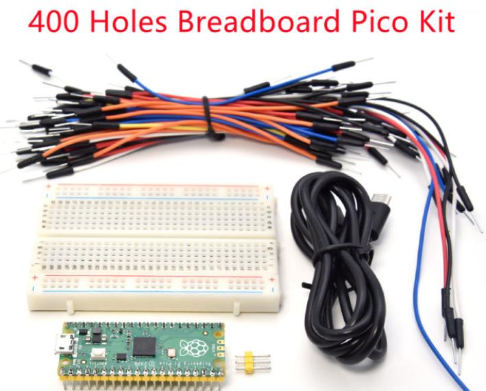 [SMP0098] Raspberry Pi Pico Kit with 400 Holes Breadboard + USB Cable + 65pcs lines