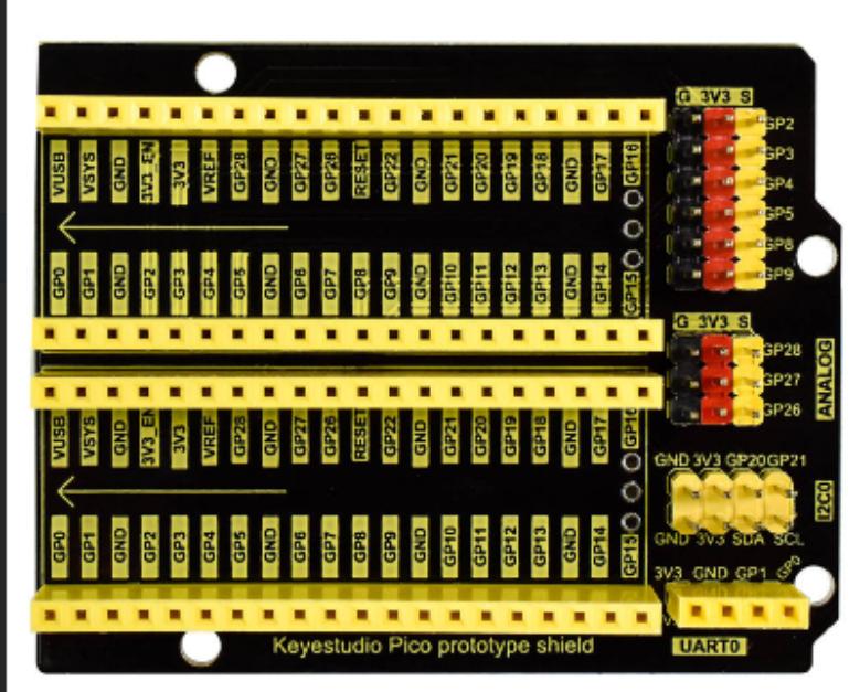 [KS3022] Keyestudio Raspberry Pico Shield