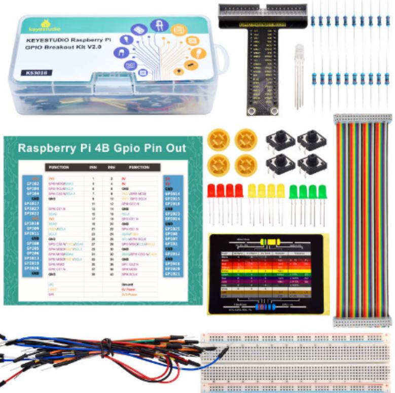 [KS3018] KEYESTUDIO Raspberry Pi GPIO Breakout Kit V2.0