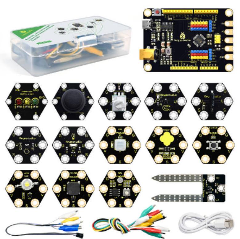 [KS0561] Honeycomb DIY STEM Project Kit for Arduino with Alligator Clip Cable