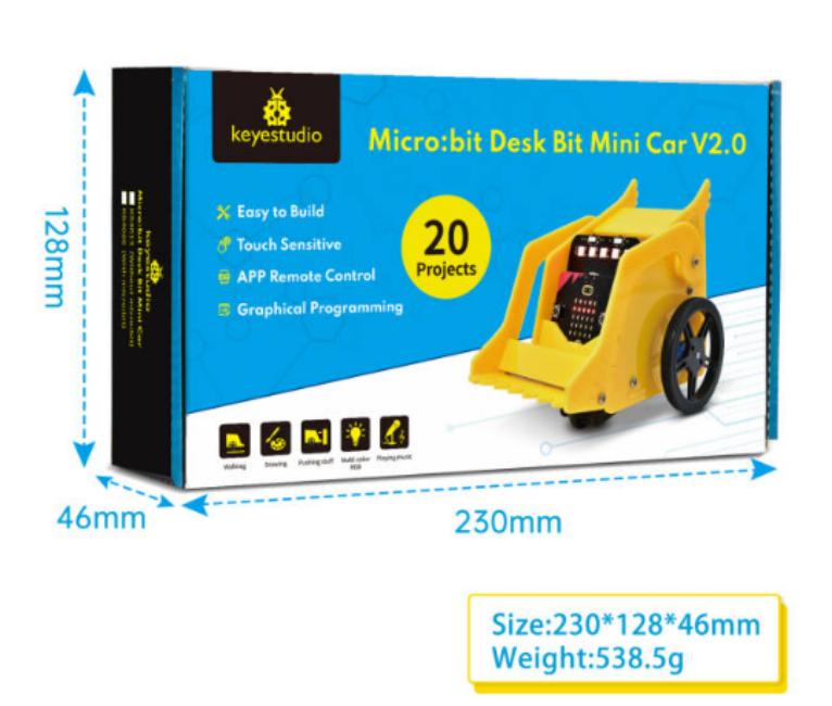 [KS4040] Micro:bit Desk Bit Mini Car V2.0 (without micro bit board)