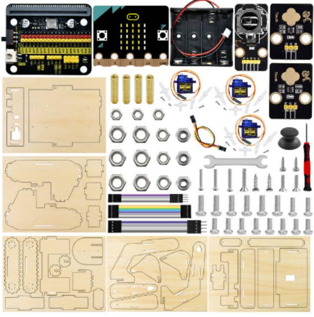 [KS0808] STEM Programming DlY Excavator Learning kit（with micro bit) (M)