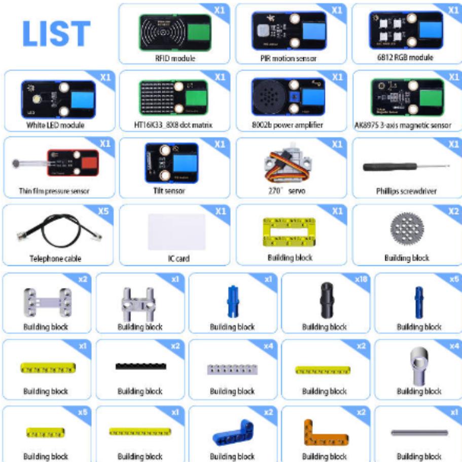 [KD3025] STEM Electronic Building Blocks Smart Safe House Kit(Without mainboard)